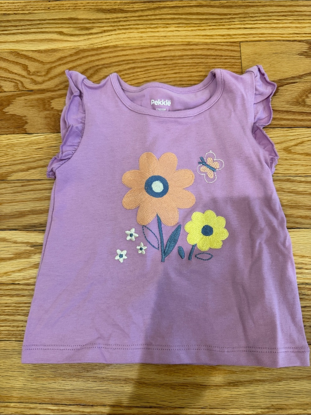 Pekkie Lavender Floral Tank Top for Kids